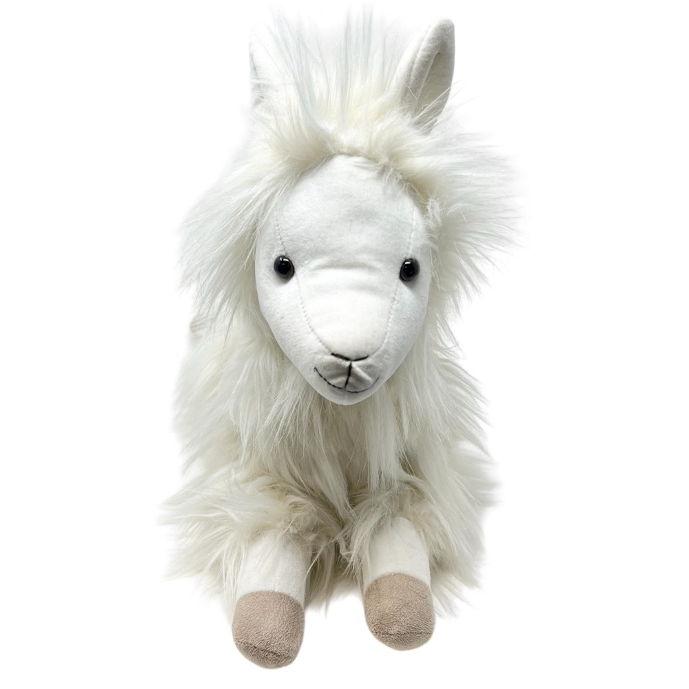 Pottery Barn Kids PBK Llama Alpaca Plush Furry Friends Stuffed Animal Whimsical